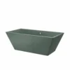 Native Trails 66" NativeStone Concrete Mendocino Freestanding Bathtub, Forest, NST6634-F