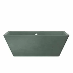 Native Trails 66" NativeStone Concrete Mendocino Freestanding Bathtub, Forest, NST6634-F