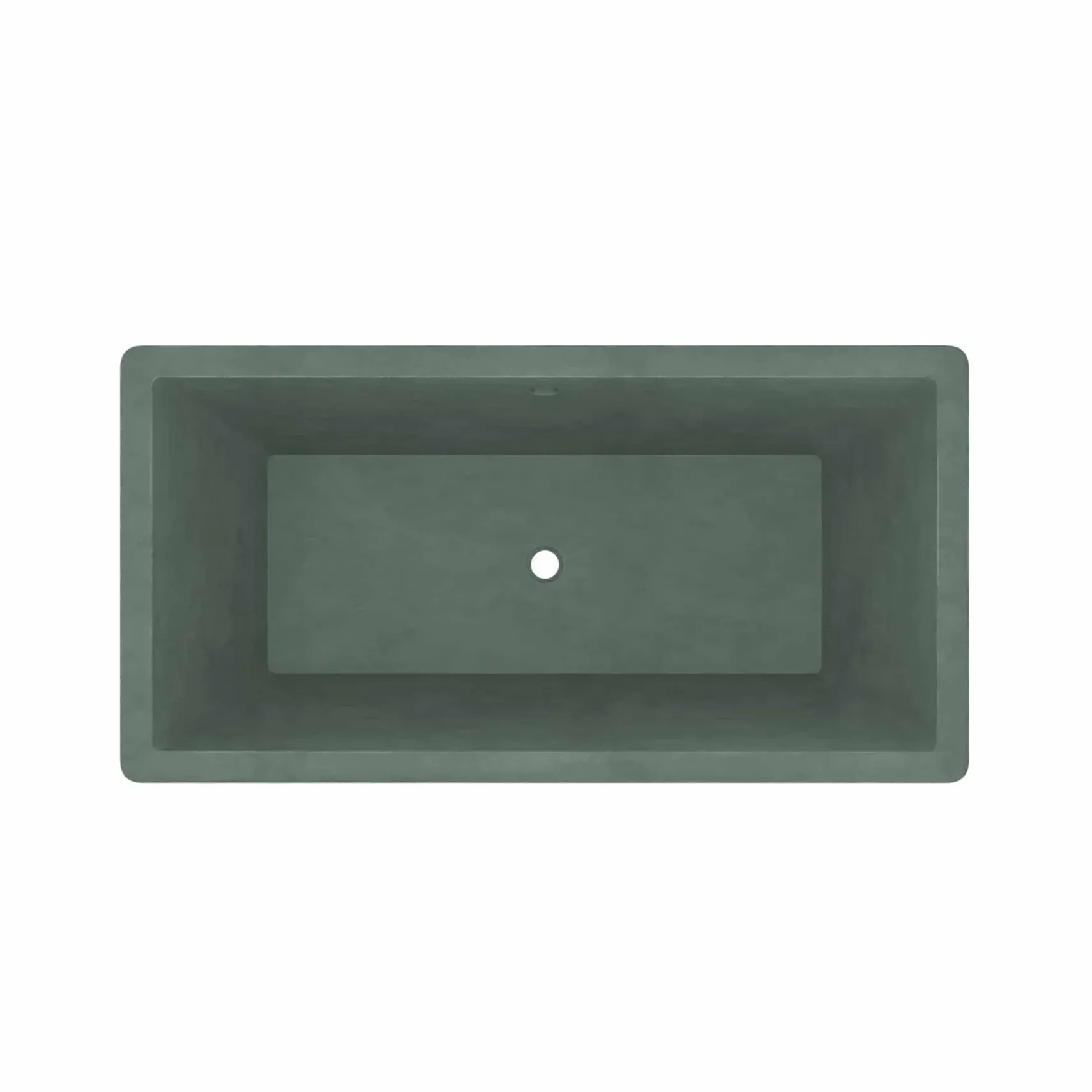 Native Trails 66" NativeStone Concrete Mendocino Freestanding Bathtub, Forest, NST6634-F