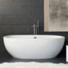 Native Trails 72" NativeStone Concrete Avalon 72" Bathtub, Pearl, NST7236-P