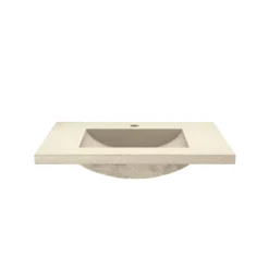 Native Trails 30" Palomar ADA NativeStone Vanity Top and Sink in Sand, Single Faucet Cutout, NSVNT30-D1