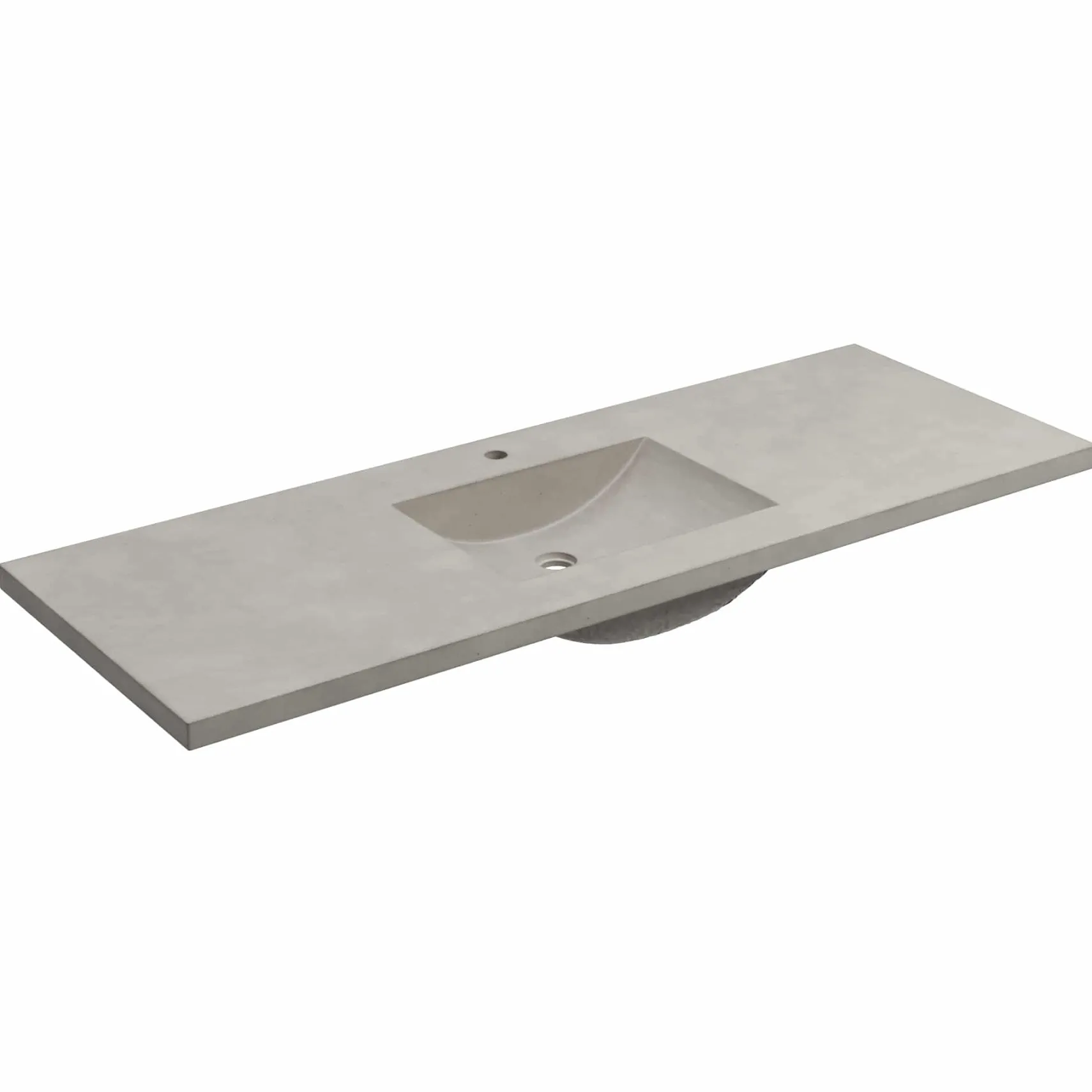 Native Trails 60" Palomar ADA NativeStone Vanity Top and Sink in Ash, Single Faucet Cutout, NSVNT60-A1