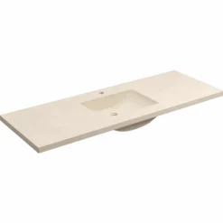 Native Trails 60" Palomar ADA NativeStone Vanity Top and Sink in Sand, Single Faucet Cutout, NSVNT60-D1