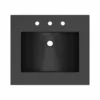 Native Trails 24" Palomar ADA NativeStone Vanity Top and Sink in Charcoal, 8" Widespread Faucet Holes, NSVNT24-C