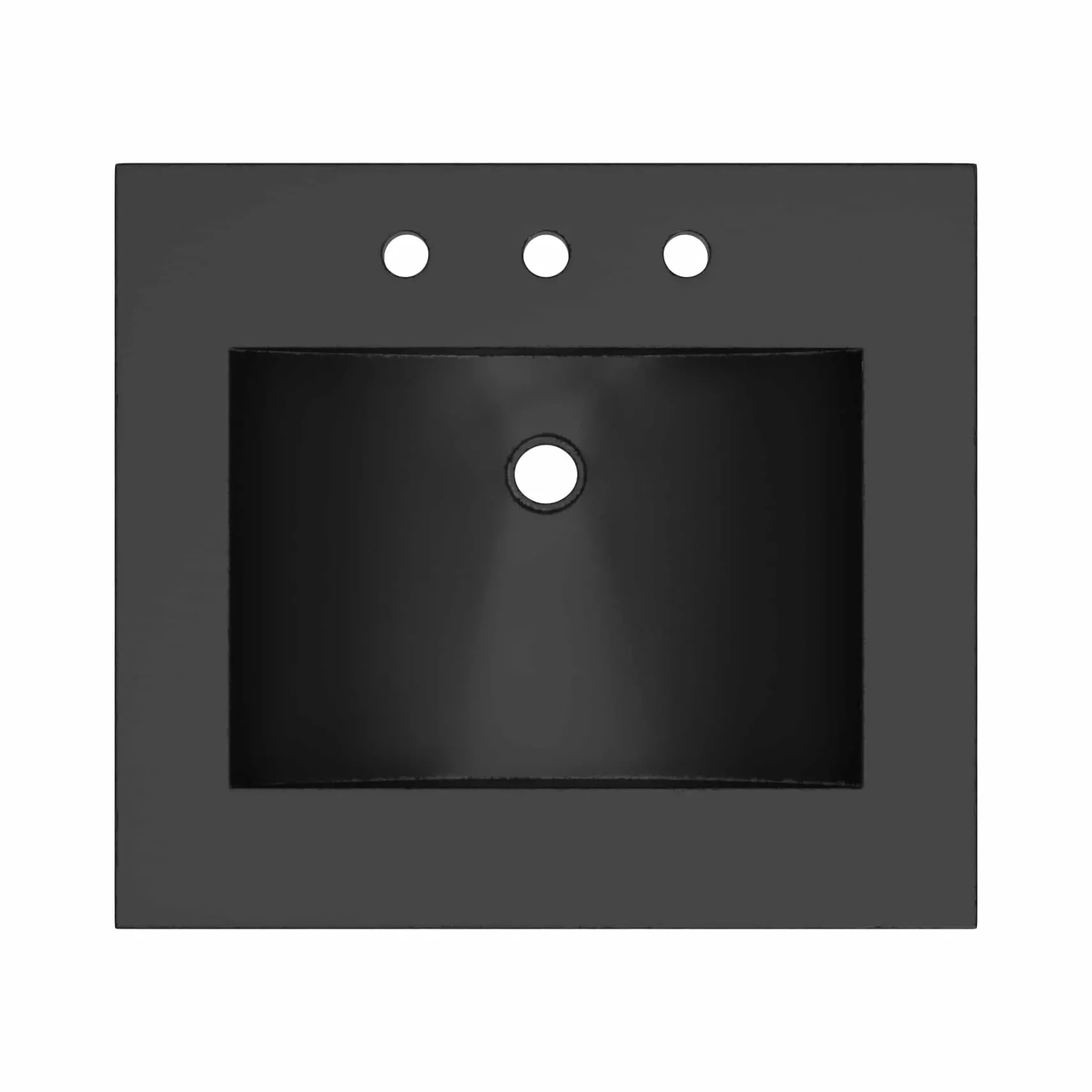 Native Trails 24" Palomar ADA NativeStone Vanity Top and Sink in Charcoal, 8" Widespread Faucet Holes, NSVNT24-C