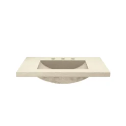 Native Trails 30" Palomar ADA NativeStone Vanity Top and Sink in Sand, 8" Widespread Cutout, NSVNT30-D
