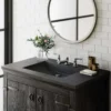 Native Trails 36" Palomar ADA Vanity Top with Integral Sink in Charcoal, 8" Widespread Cutout, NSVNT36-C