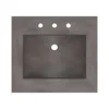 Native Trails 24" Palomar ADA NativeStone Vanity Top and Sink in Slate, 8" Widespread Faucet Holes, NSVNT24-S