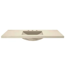 Native Trails 48" Palomar ADA NativeStone Vanity Top and Sink in Sand, 8" Widespread Cutout, NSVNT48-D