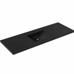 Native Trails 60" Palomar ADA NativeStone Vanity Top and Sink in Charcoal, Single Faucet Cutout, NSVNT60-C1