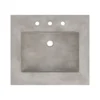 Native Trails 24" Palomar ADA NativeStone Vanity Top and Sink in Ash, 8" Widespread Faucet Holes, NSVNT24-A