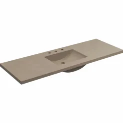 Native Trails 60" Palomar ADA NativeStone Vanity Top and Sink in Earth, 8" Widespread Cutout, NSVNT60-E