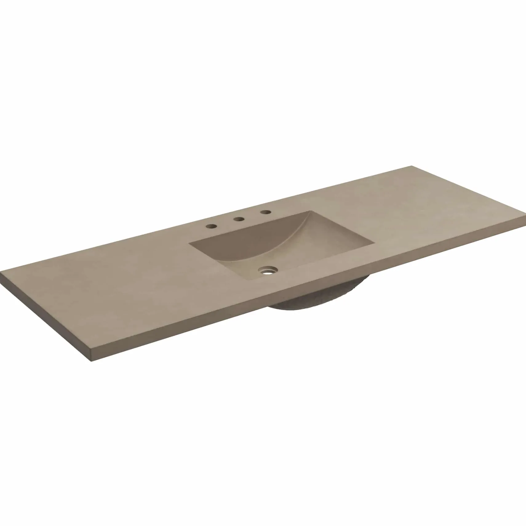 Native Trails 60" Palomar ADA NativeStone Vanity Top and Sink in Earth, 8" Widespread Cutout, NSVNT60-E
