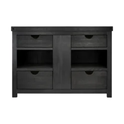 Native Trails 48" Rustic Freestanding Vanity Base in Noir, Reclaimed Oak Wood, Vintner's Collection, VNW488