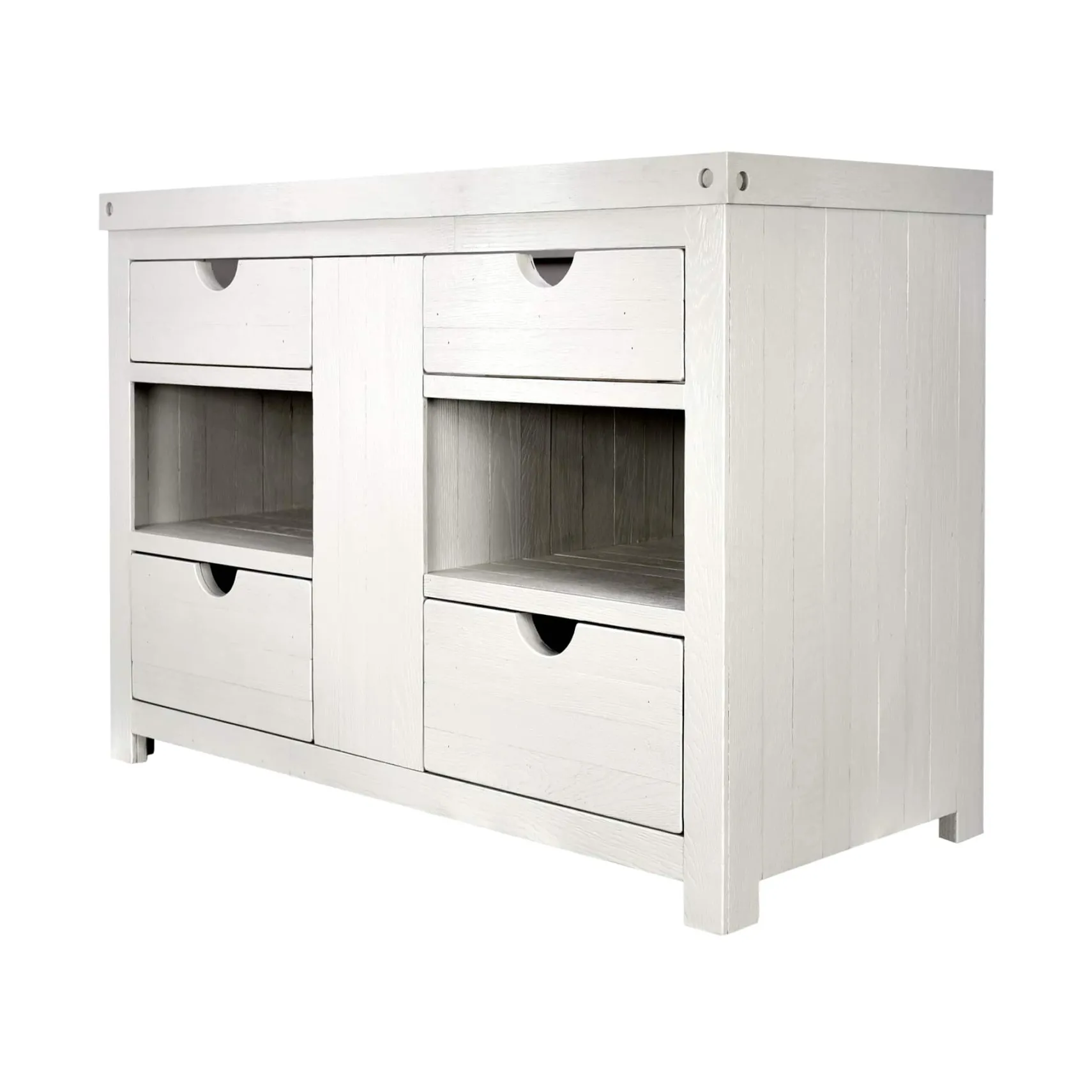 Native Trails 48" Rustic Freestanding Vanity Base in Grigio, Reclaimed Oak Wood, Vintner's Collection, VNW487