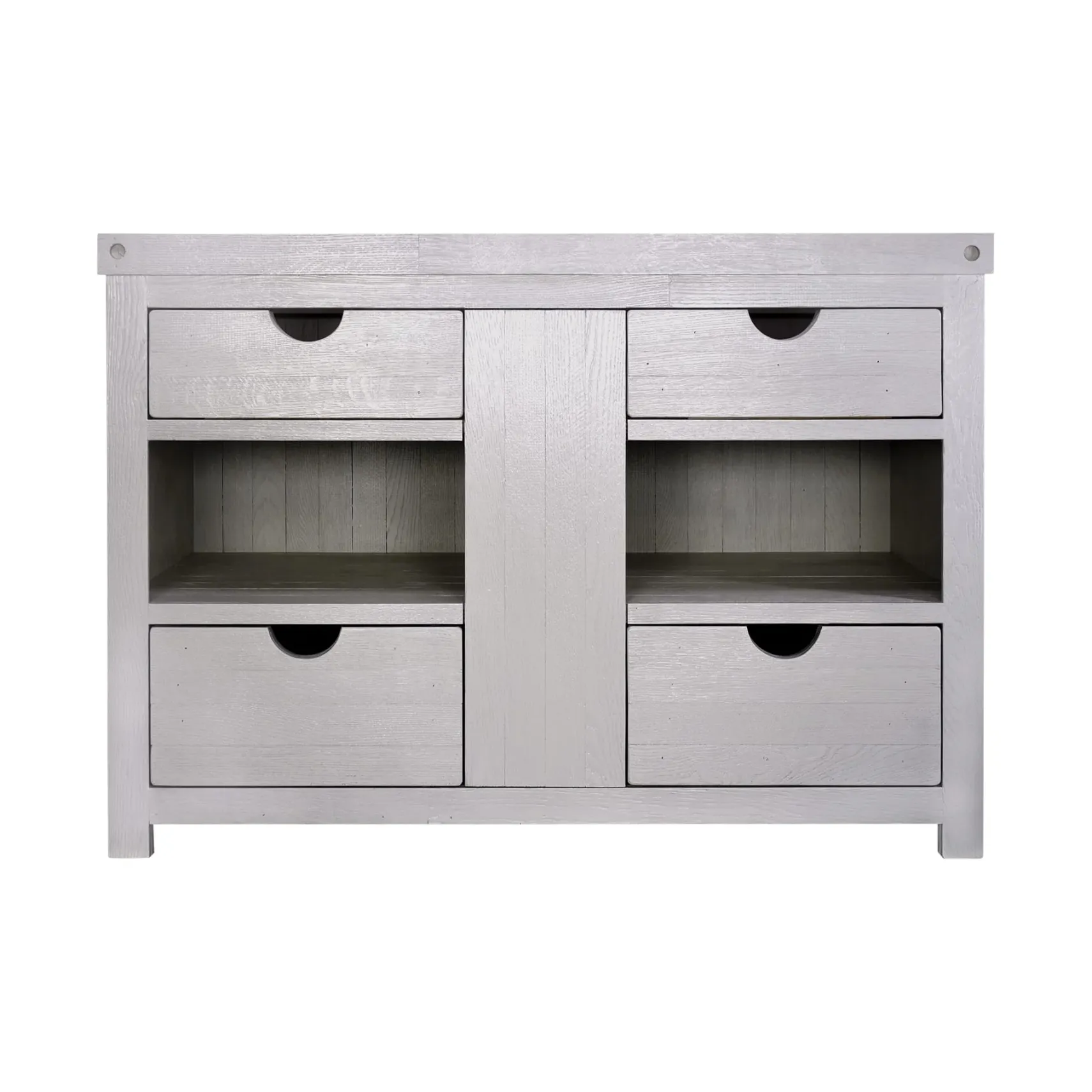 Native Trails 48" Rustic Freestanding Vanity Base in Grigio, Reclaimed Oak Wood, Vintner's Collection, VNW487