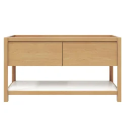 Native Trails 60" Solace Freestanding Reclaimed Wood Vanity Base in Sunrise Oak with Pearl Shelf, VNO601-P