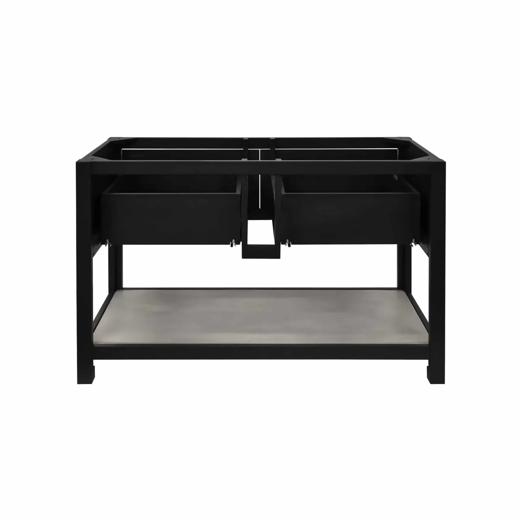 Native Trails 48" Solace Vanity Base in Midnight Oak with Palomar Vanity Top and Sink, Ash, VNO488-A-NSVNT48-A