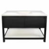 Native Trails 48" Solace Vanity Base in Midnight Oak with Palomar Vanity Top and Sink, Pearl, VNO488-P-NSVNT48-P