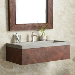 Native Trails 36" Wall Mount Floating Vanity Base in Cabernet, VNW194