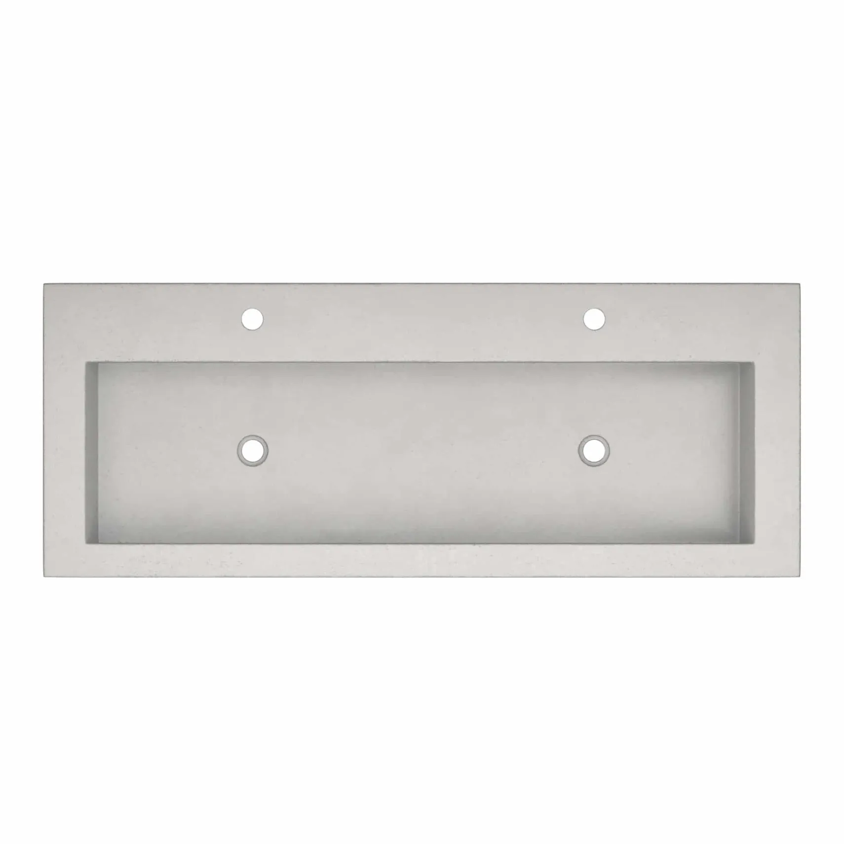 Native Trails 48" Zaca Rectangle Vanity Base with NativeStone Trough Sink in Ash, VNS48S-NSL4819-A