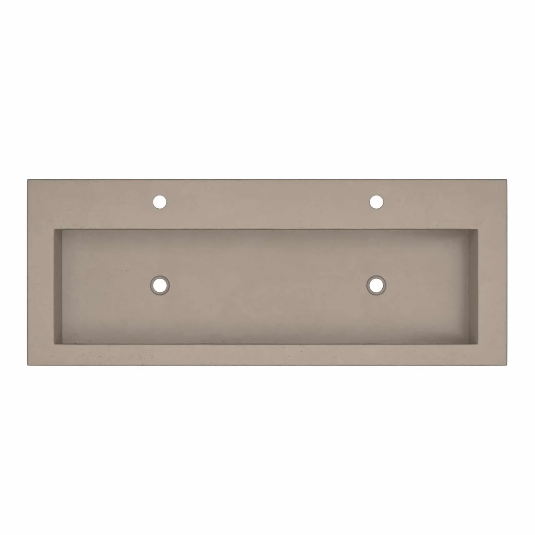 Native Trails 48" Zaca Rectangle Vanity Base with NativeStone Trough Sink in Earth, VNS48S-NSL4819-E
