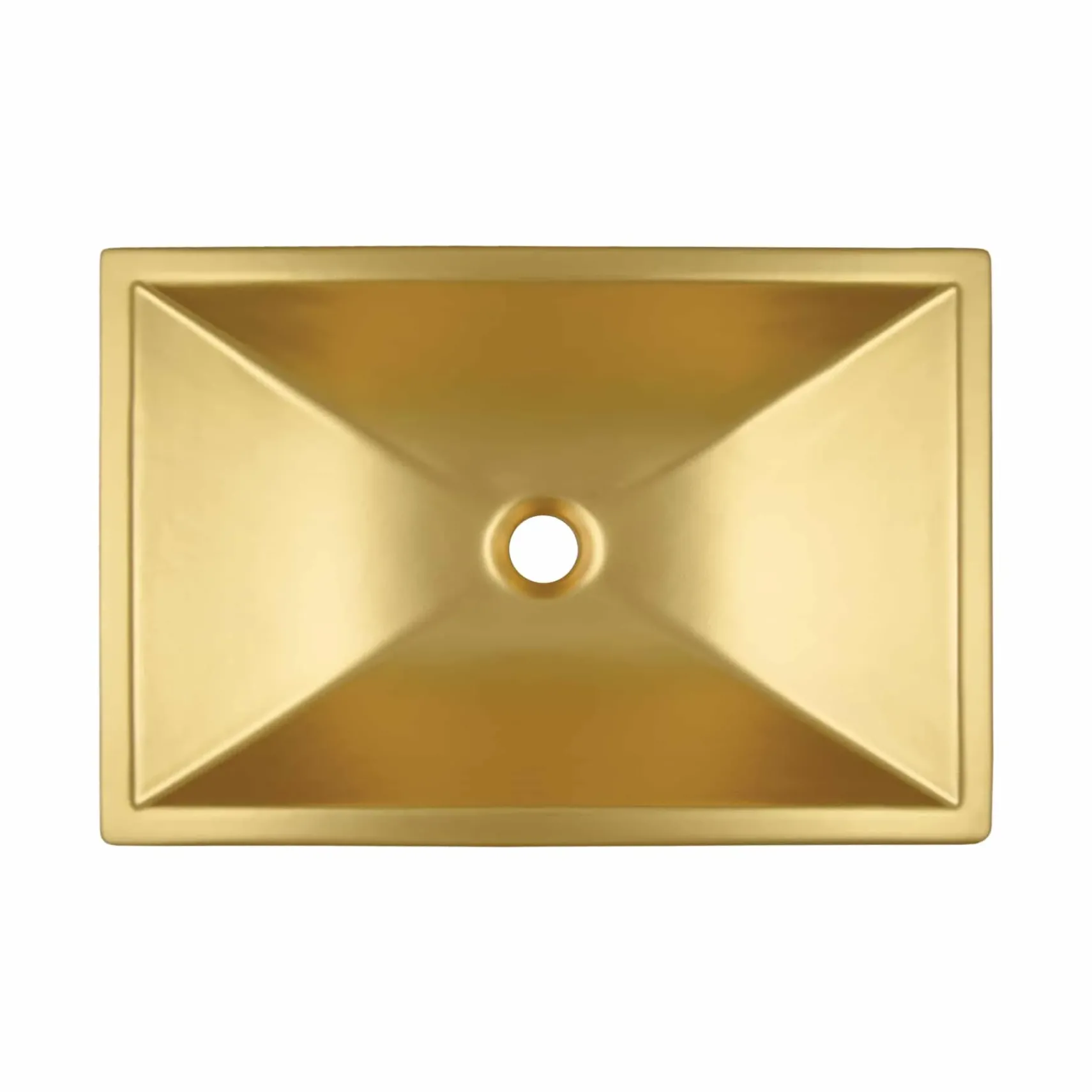 Native Trails Amara 20" x 14" Rectangle Fireclay Bathroom Sink, Matte Gold, PML2014-G