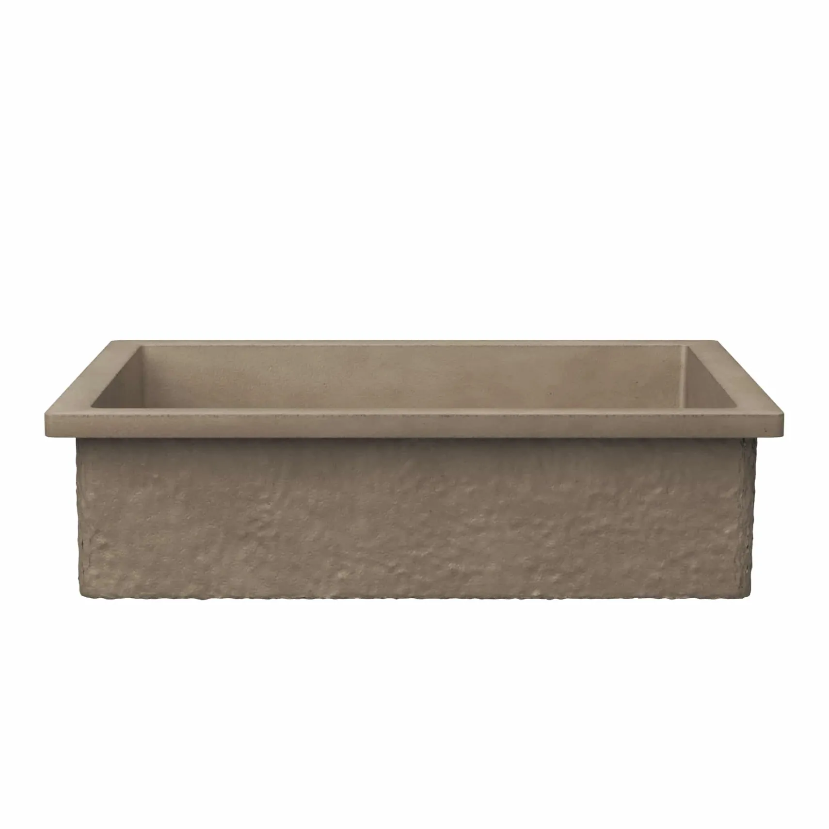 Native Trails Anacapa 21" x 15.5" Rectangle Undermount NativeStone Concrete ADA Bathroom Sink, Earth, NSL2116-E