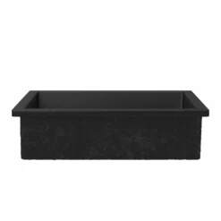 Native Trails Anacapa 21" x 15.5" Rectangle Undermount NativeStone Concrete ADA Bathroom Sink, Charcoal, NSL2116-C