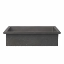 Native Trails Anacapa 21" x 15.5" Rectangle Undermount NativeStone Concrete ADA Bathroom Sink, Slate, NSL2116-S