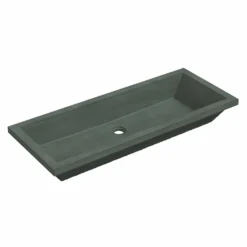 Native Trails Arcata 37" x 15" Rectangle Undermount NativeStone Concrete Bathroom Sink, Forest, NSL3715-F