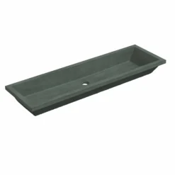 Native Trails Arcata 49" x 15" Rectangle Undermount NativeStone Concrete Bathroom Sink, Forest, NSL4915-F