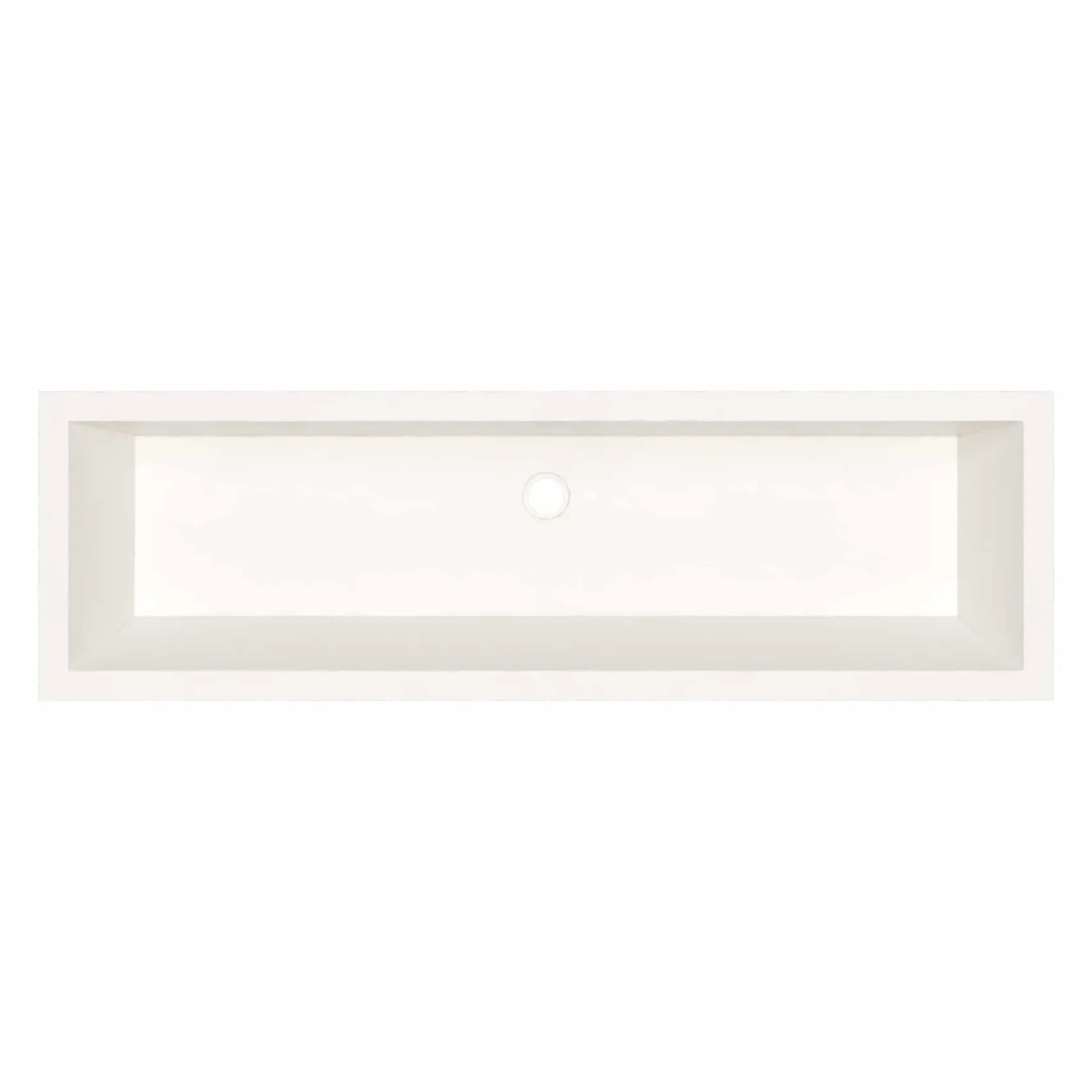 Native Trails Arcata 49" x 15" Rectangle Undermount NativeStone Concrete Bathroom Sink, Pearl, NSL4915-P