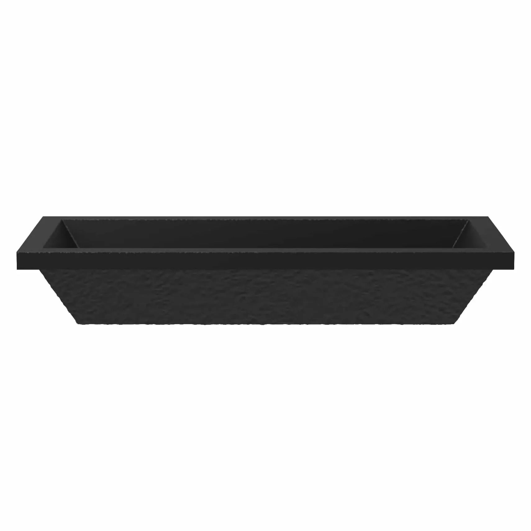 Native Trails Arcata 31" x 15" Rectangle Undermount NativeStone Concrete Bathroom Sink, Charcoal, NSL3115-C