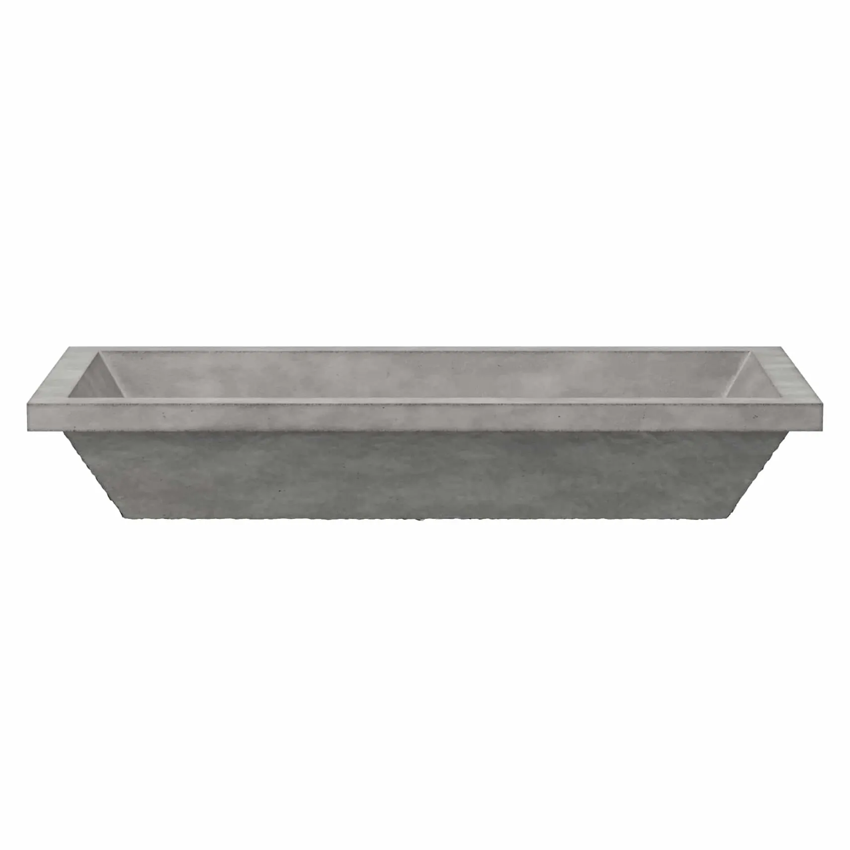 Native Trails Arcata 31" x 15" Rectangle Undermount NativeStone Concrete Bathroom Sink, Ash, NSL3115-A