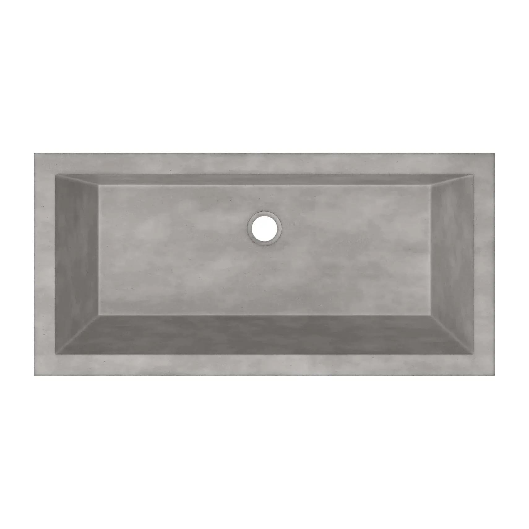 Native Trails Arcata 31" x 15" Rectangle Undermount NativeStone Concrete Bathroom Sink, Ash, NSL3115-A