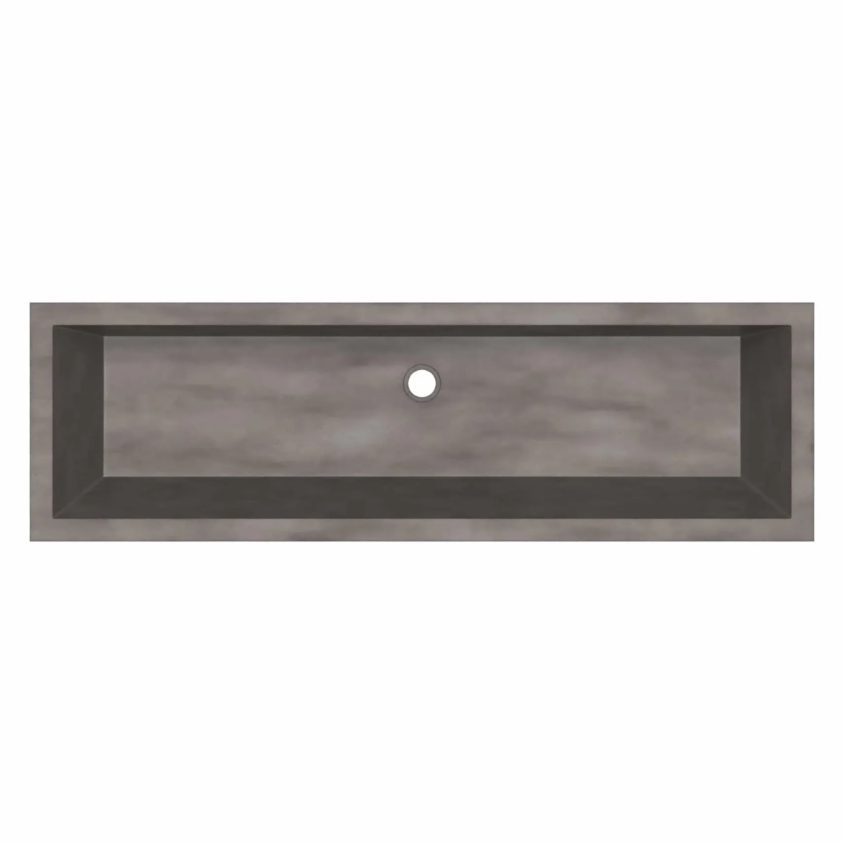 Native Trails Arcata 49" x 15" Rectangle Undermount NativeStone Concrete Bathroom Sink, Slate, NSL4915-S