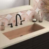Native Trails Arcata 31" x 15" Rectangle Undermount NativeStone Concrete Bathroom Sink, Terracotta, NSL3115-T