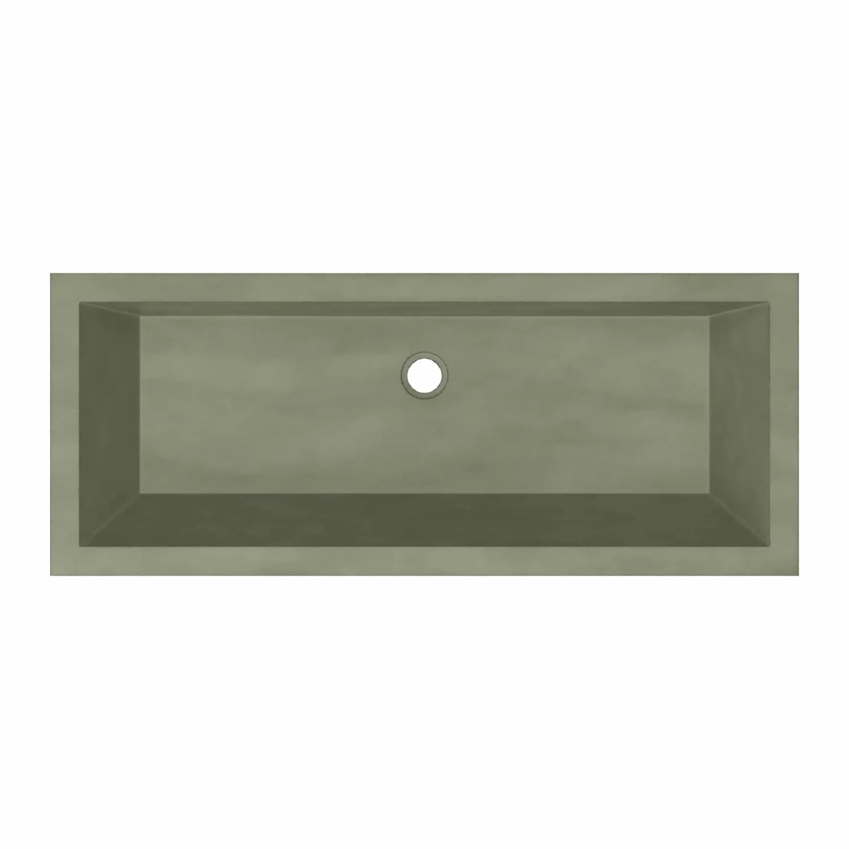 Native Trails Arcata 37" x 15" Rectangle Undermount NativeStone Concrete Bathroom Sink, Sage, NSL3715-G