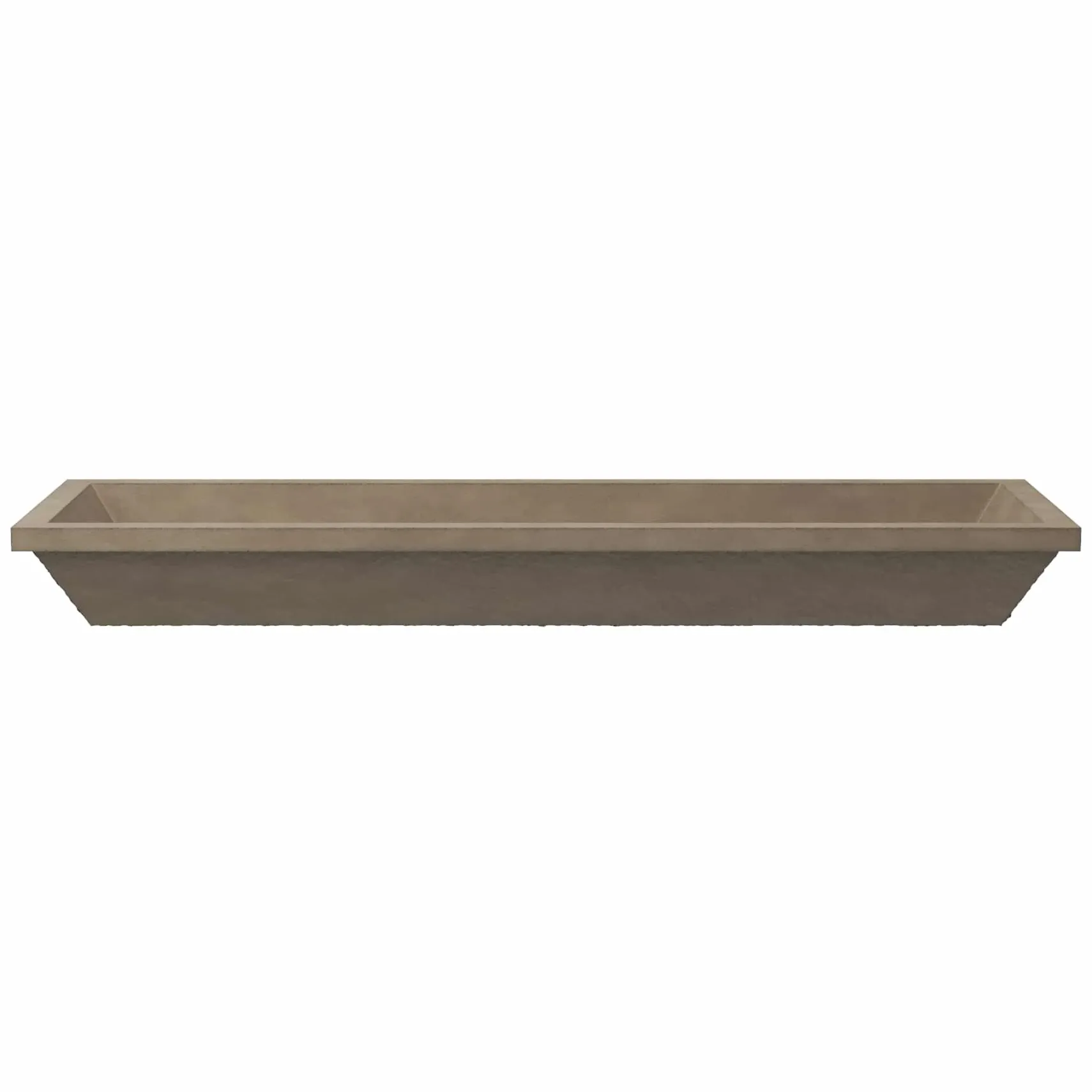 Native Trails Arcata 49" x 15" Rectangle Undermount NativeStone Concrete Bathroom Sink, Earth, NSL4915-E