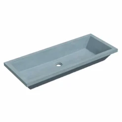 Native Trails Arcata 37" x 15" Rectangle Undermount NativeStone Concrete Bathroom Sink, Ocean, NSL3715-O