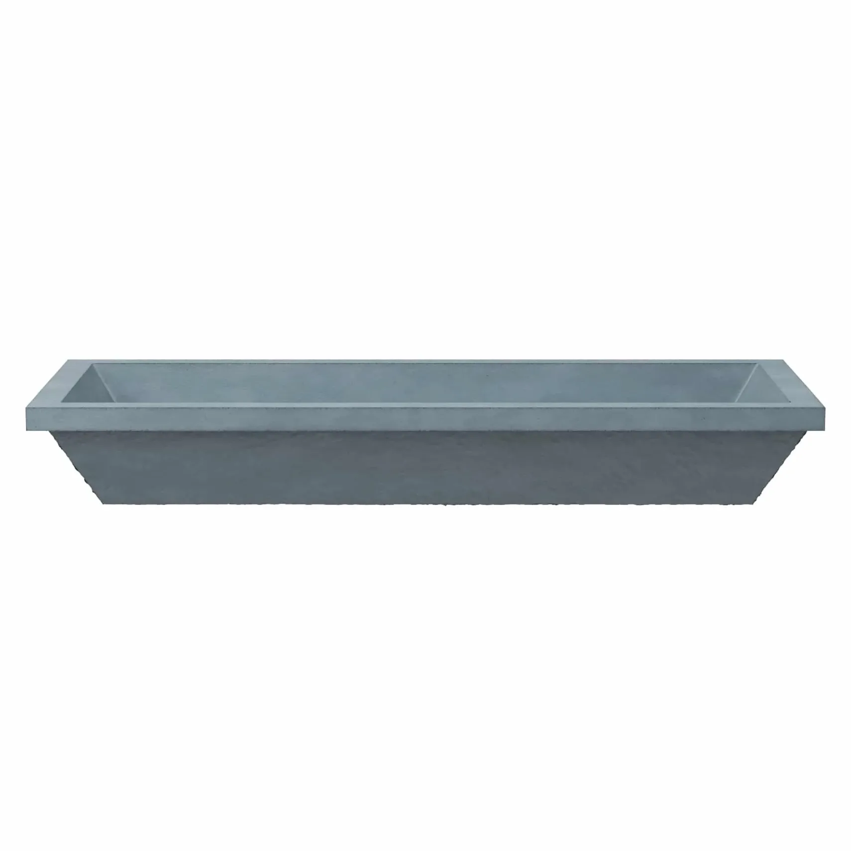 Native Trails Arcata 37" x 15" Rectangle Undermount NativeStone Concrete Bathroom Sink, Ocean, NSL3715-O