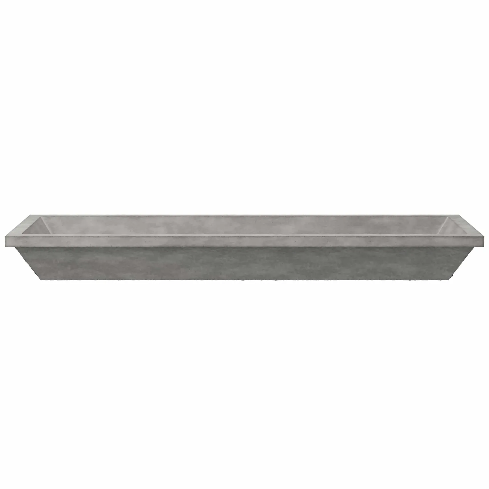 Native Trails Arcata 49" x 15" Rectangle Undermount NativeStone Concrete Bathroom Sink, Ash, NSL4915-A