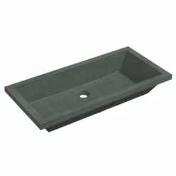 Native Trails Arcata 31" x 15" Rectangle Undermount NativeStone Concrete Bathroom Sink, Forest, NSL3115-F