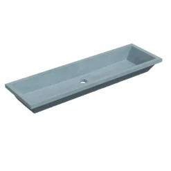 Native Trails Arcata 49" x 15" Rectangle Undermount NativeStone Concrete Bathroom Sink, Ocean, NSL4915-O