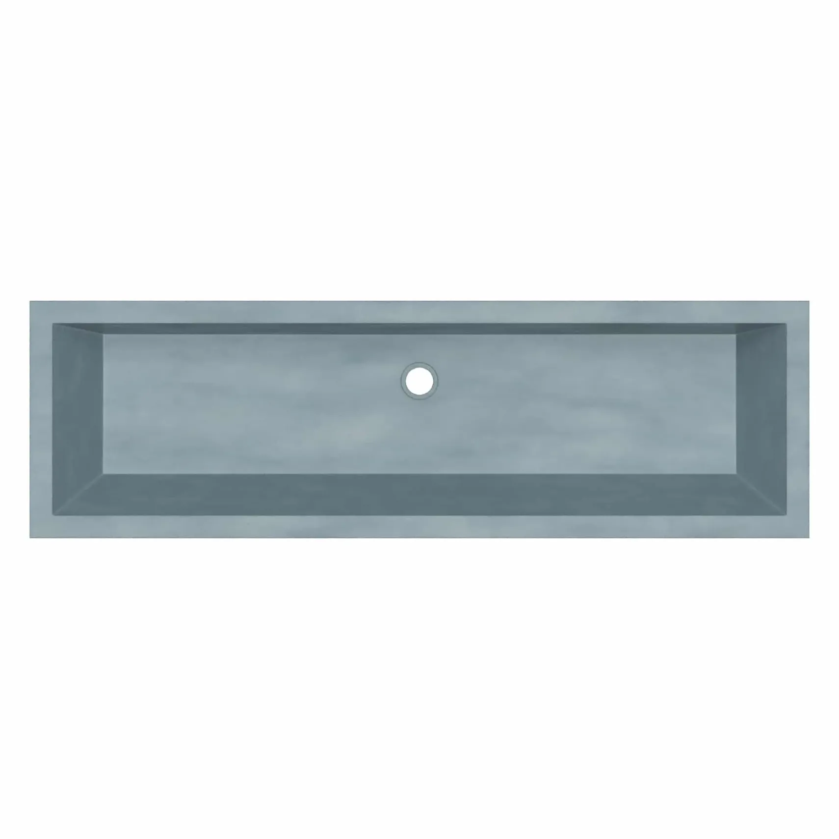 Native Trails Arcata 49" x 15" Rectangle Undermount NativeStone Concrete Bathroom Sink, Ocean, NSL4915-O