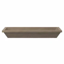 Native Trails Arcata 37" x 15" Rectangle Undermount NativeStone Concrete Bathroom Sink, Earth, NSL3715-E