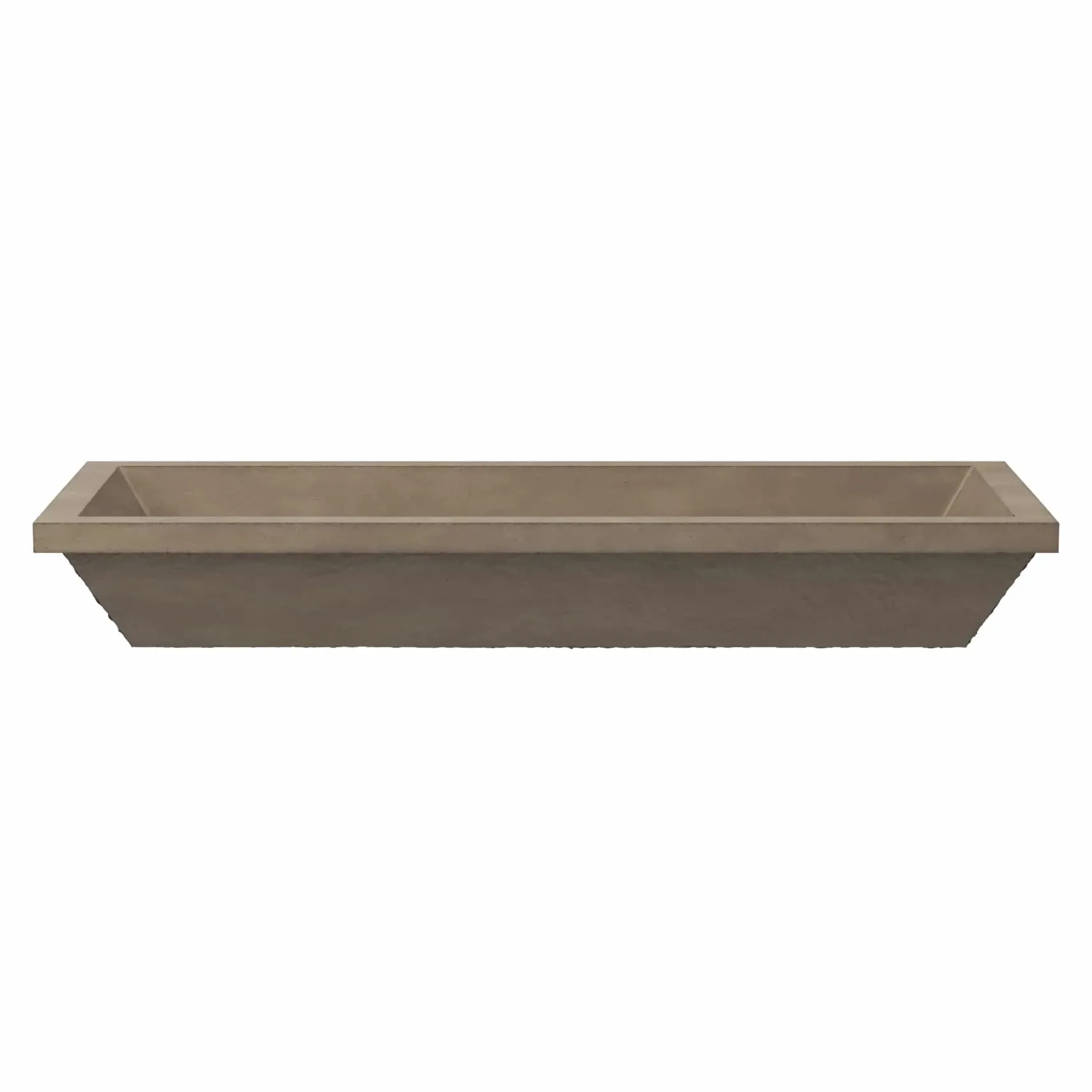 Native Trails Arcata 37" x 15" Rectangle Undermount NativeStone Concrete Bathroom Sink, Earth, NSL3715-E