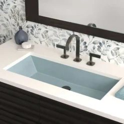 Native Trails Arcata 31" x 15" Rectangle Undermount NativeStone Concrete Bathroom Sink, Ocean, NSL3115-O