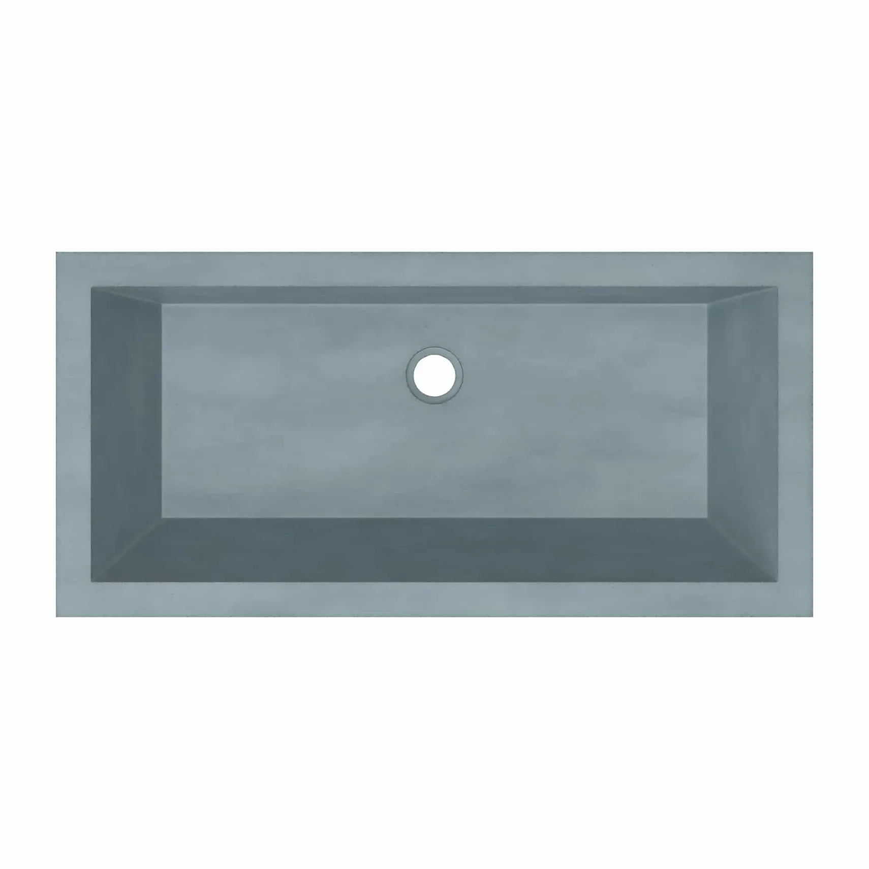 Native Trails Arcata 31" x 15" Rectangle Undermount NativeStone Concrete Bathroom Sink, Ocean, NSL3115-O